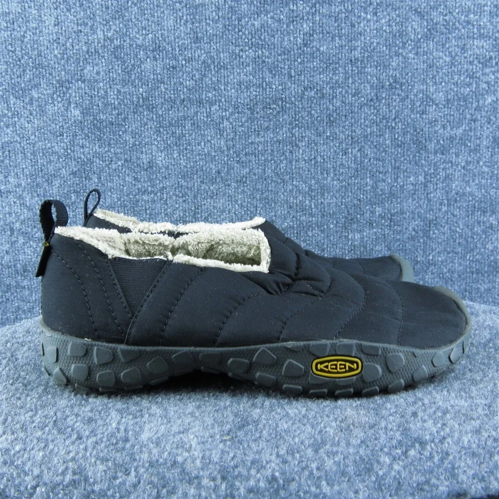 KEEN‎ Youth Girls Shearling Style Shoes Black Fabric Slip On Size 5 Medium